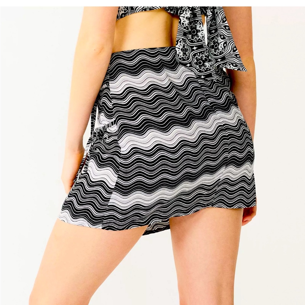 Double Tie Wrap Mini Skirt